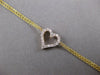 ESTATE .30CT DIAMOND 14KT WHITE & YELLOW GOLD CLASSIC OPEN HEART LOVE BRACELET