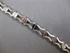 ESTATE 14KT WHITE GOLD 3D CLASSIC MATTE & SHINY SQUARE DESIGN FUN LOVE BRACELET