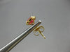 ESTATE .79CT DIAMOND & AAA RUBY 14K YELLOW GOLD ROUND HALO MARTINI STUD EARRINGS