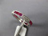 1.63CT DIAMOND & AAA RUBY 14KT WHITE GOLD 3D PRINCESS ETERNITY ANNIVERSARY RING