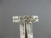 1.63CT DIAMOND 18K WHITE GOLD ROUND FILIGREE FLORAL DOUBLE BAND ANNIVERSARY RING