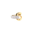 ESTATE .40CT DIAMOND 18K WHITE & YELLOW GOLD 3D CLASSIC 3 ROW LOVE KNOT FUN RING