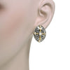 AAA SOUTH SEA PEARL 18KT YELLOW GOLD & 925 SILVER HANDCRAFTED FILIGREE EARRINGS