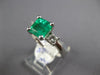 2.01CT DIAMOND & AAA EMERALD 14KT WHITE GOLD 3D PRINCESS SQUARE ENGAGEMENT RING