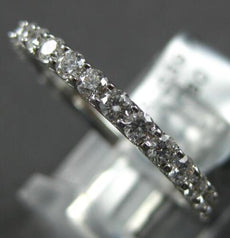 .61CT DIAMOND 18K WHITE GOLD 2MM SHARED PRONG 3/4TH ETERNITY LUCIDA WEDDING RING
