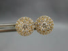 ESTATE .51CT DIAMOND 18KT YELLOW GOLD CLUSTER INVISIBLE HALO EARRING JACKET SET