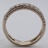 WIDE .91CT WHITE & PINK DIAMOND 18KT WHITE & ROSE GOLD WEDDING ANNIVERSARY RING