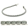 3.0CT DIAMOND 14KT WHITE GOLD CLASSIC 2 STONE ETERNITY FILIGREE TENNIS BRACELET