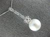.62CT DIAMOND & AAA SOUTH SEA PEARL 14KT WHITE GOLD 3D FLOWER FLOATING PENDANT