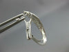 .51CT DIAMOND 18KT WHITE GOLD 3D 2 ROW CRISS CROSS CLIP ON HOOP HANGING EARRINGS