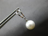 ESTATE .26CT DIAMOND & AAA SOUTH SEA PEARL 14KT WHITE GOLD FUN HANGING EARRINGS