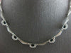 4.65CT DIAMOND & AAA SAPPHIRE 14KT WHITE GOLD MULTI FLOWER BY THE YARD NECKLACE