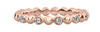 .29CT DIAMOND 18KT ROSE GOLD 3D BEZEL ETOILE ETERNITY WEDDING ANNIVERSARY RING