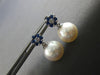 .50CT DIAMOND & AAA SAPPHIRE & AAA SOUTH SEA PEARL 14KT WHITE GOLD 3D EARRINGS