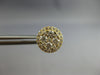 ESTATE .92CT DIAMOND 14K YELLOW GOLD 3D CLASSIC ROUND CLUSTER HALO STUD EARRINGS