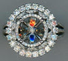 LARGE 1.21CT DIAMOND 18KT WHITE GOLD 3D ROUND 4 PRONG SEMI MOUNT ENGAGEMENT RING