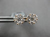 ESTATE 1.0CT DIAMOND 18KT ROSE GOLD 3D CLASSIC FLOWER INVISIBLE STUD EARRINGS