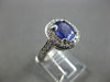 2.64CT DIAMOND & AAA TANZANITE 14KT WHITE GOLD OVAL & ROUND ENGAGEMENT RING 3046