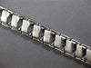 ESTATE WIDE 14KT WHITE GOLD 3D CLASSIC MATTE & SHINY CRISS CROSS FUN BRACELET
