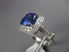 LARGE 4.07CT DIAMOND & AAA TANZANITE 18KT WHITE GOLD 3D FILIGREE ENGAGEMENT RING