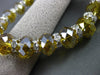 YELLOW CRYSTAL VENETIAN GLASS STRETCH BRACELET CZs JUST BEAUTIFUL!