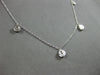 ESTATE .58CT DIAMOND 18KT WHITE GOLD 3D MULTI FLOWER BY THE YARD LOVE NECKLACE
