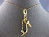 EXTRA LARGE WHITE & BLACK ENAMEL 18K YELLOW GOLD ROSATO HIGH HEEL PENDANT #28112