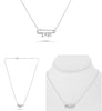 .06CT DIAMOND 14KT WHITE GOLD 3D CLASSIC SAFETY PIN FLOATING ADJUSTABLE NECKLACE