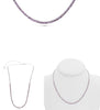 4.82CT AAA PINK SAPPHIRE 14KT WHITE GOLD SEMI ETERNITY ADJUSTABLE LOVE NECKLACE
