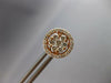 ESTATE LARGE 1.06CT DIAMOND 14KT ROSE GOLD 3D CLASSIC FLOWER HALO STUD EARRINGS