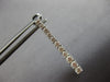 ESTATE LARGE 2.10CT DIAMOND 14KT WHITE GOLD ROUND JOURNEY FLEXIBLE BAR HANGING EARRINGS
