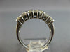 ESTATE .85CT DIAMOND 14K WHITE GOLD 3D CLASSIC ROUND & BAGUETTE ANNIVERSARY RING