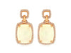 7.14CT DIAMOND & AAA OPAL 14KT ROSE GOLD 3D CUSHION & ROUND RECTANGULAR EARRINGS