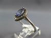 1.11CT DIAMOND & AAA TANZANITE 14KT WHITE GOLD MARQUISE & ROUND ENGAGEMENT RING