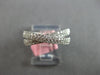 ESTATE .51CT DIAMOND 14K WHITE GOLD 3D CLASSIC MULTI ROW CRISS CROSS X LOVE RING