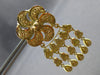 EXTRA LARGE 22KT YELLOW GOLD 3D CHANDELIER DIAMOND CUT HANGING EARRINGS #27806