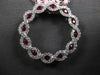 .89CT DIAMOND & AAA RUBY 14K WHITE GOLD CIRCLE OF LIFE INFINITY FLOATING PENDANT
