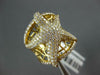 ESTATE LARGE 1.47CT DIAMOND 14KT YELLOW GOLD LUCKY STARFISH FUN RING