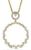 .78CT DIAMOND 14K YELLOW GOLD GRADUATING JOURNEY CIRCLE OF LIFE FLOATING PENDANT