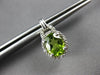 2.26CT DIAMOND & AAA PERIDOT 14KT WHITE GOLD OVAL & ROUND FUN HANGING EARRINGS