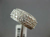WIDE 1.75CT DIAMOND 18KT WHITE GOLD 3D ROUND MULTI ROW CLASSIC ANNIVERSARY RING