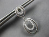 ESTATE .30CT DIAMOND 14KT WHITE GOLD 3D CLASSIC OPEN OVAL FUN HANGING EARRINGS