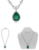 LARGE 38.16CT DIAMOND & AAA EMERALD 18KT 2 TONE GOLD MULTI LEAF TENNIS NECKLACE