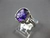 3.34CT DIAMOND & AAA AMETHYST 14KT WHITE GOLD OVAL & ROUND HALO FRIENDSHIP RING