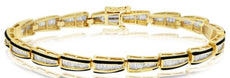 2.50CT DIAMOND 14KT WHITE GOLD 3D BAGUETTE CHANNEL SQUARE LINK TENNIS BRACELET