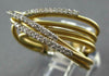 ESTATE LARGE .21CT DIAMOND 14KT 2 TONE GOLD MULTI ROW CRISS CROSS MESH LOVE RING