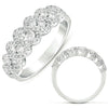 WIDE .73CT DIAMOND 14KT WHITE GOLD 2 ROW INFINITY CHANNEL DIAGONAL OVAL FUN RING