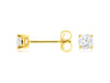 ESTATE .50CT DIAMOND 14KT YELLOW GOLD 3D ROUND CLASSIC FOUR PRONG STUD EARRINGS