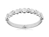 ESTATE .50CT DIAMOND 14K WHITE GOLD CLASSIC ROUND BEZEL CHANNEL ANNIVERSARY RING