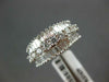 WIDE 1.66CT DIAMOND 18KT WHITE GOLD 3D ROUND & BAGUETTE 3 ROW ANNIVERSARY RING